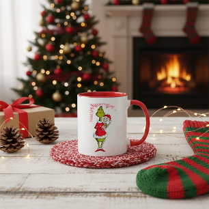 Taza El Grinch Sostiene a Cindy Lou Quién