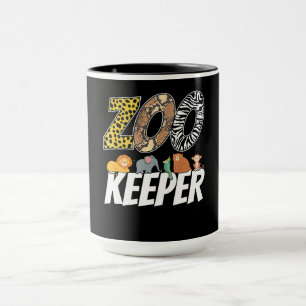 Taza El guardián del zoo disfrazado de africano sabana