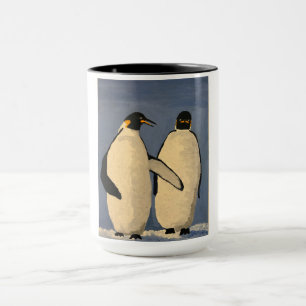 Taza El hablar adulto de dos pingüinos de emperador
