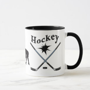 Taza El hockey blanco y negro no asalta ningún mínimo