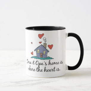 Taza El hogar de Oma y de Opa es donde está el corazó
