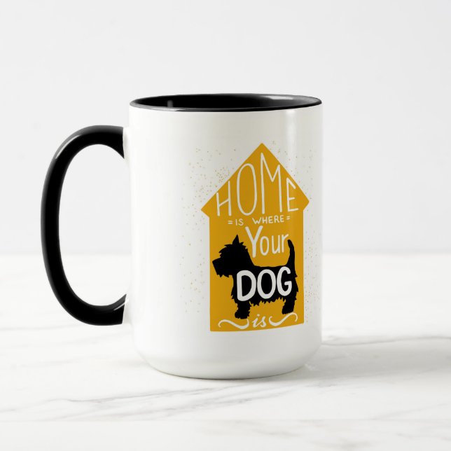 Taza El hogar es donde está el perro (Izquierda)
