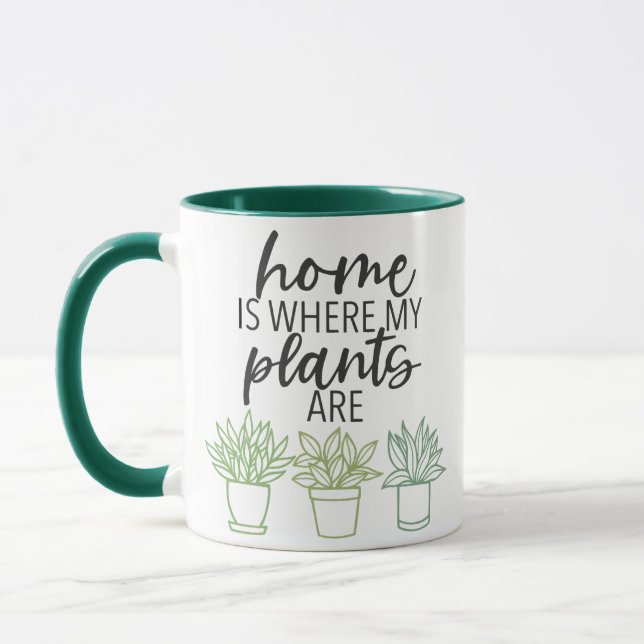 TAZA EL HOGAR ES DONDE ESTÁN MIS PLANTAS (Izquierda)