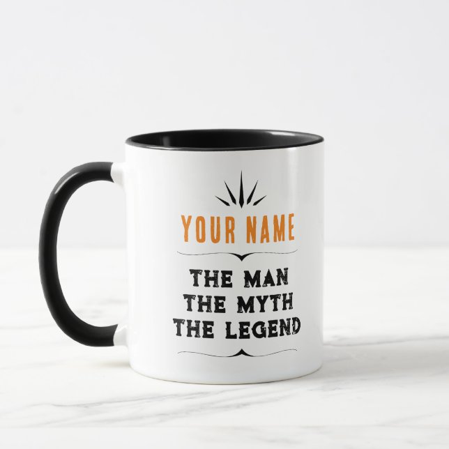 Taza El hombre el mito el regalo del nombre personaliza (Izquierda)