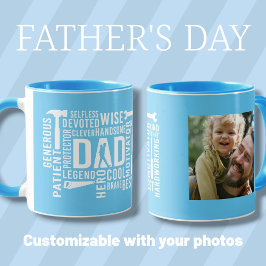 Taza El hombre el papi mito la leyenda personalizado fo