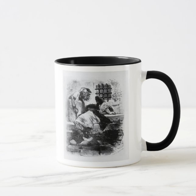 Taza El hombre en la máscara del hierro en su prisión (Derecha)