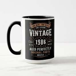 Taza El Hombre La Leyenda Vintage Cumpleaños 1986 40º C