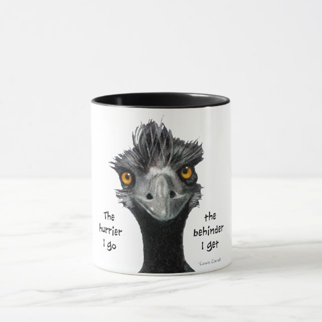 Taza El Hurrier voy el Behinder que consigo, Emu (Centro)
