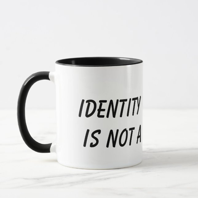 Taza El hurto de identidad no es un chiste (Izquierda)