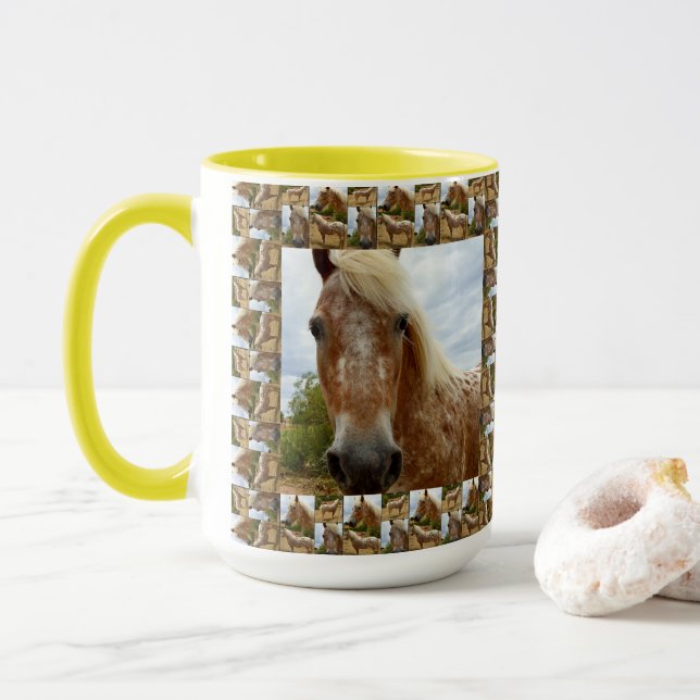 Taza "El hurto del azúcar: la gracia de los Appaloosa" (Con donut)