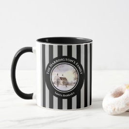 Taza El invierno en Nueva Inglaterra Navidades gris neg
