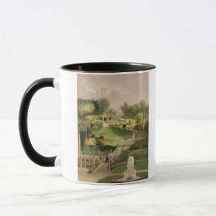 Taza El jardín en el lado de la colina, castillo Combe