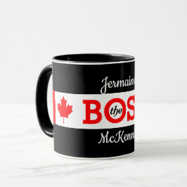 Taza El jefe con una arce canadiense y tu nombre