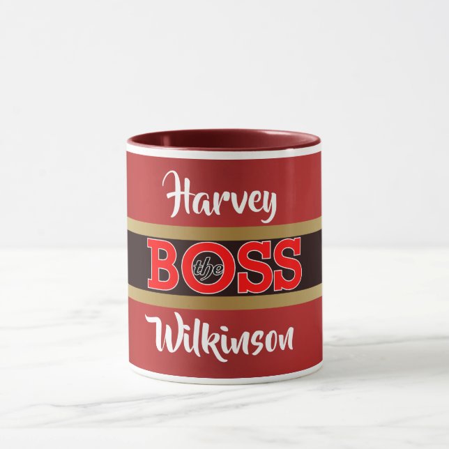 Taza El jefe / Da Boss con tu nombre (Centro)