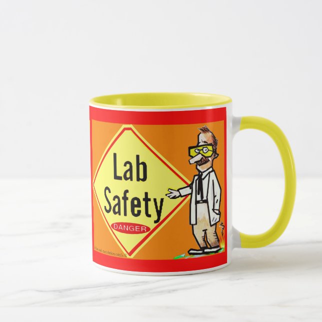 Taza El "laboratorio Seguridad-no es ningún chiste " (Derecha)