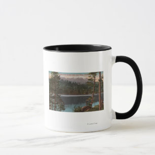 Taza El lago Tahoe, CA - mirando a través del lago