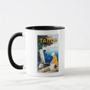 Taza El lago Tahoe PosterLake promocional Tahoe, CA