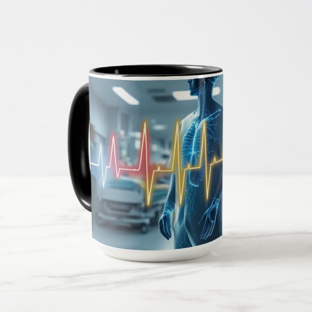 Taza El latido cardíaco de un hospital (Anverso izquierdo)