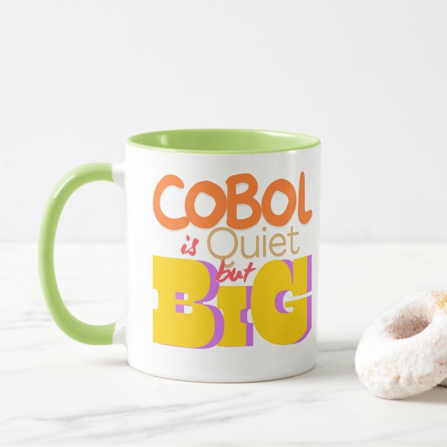 Taza El lenguaje de programación Cobol es silencioso pe (Con donut)