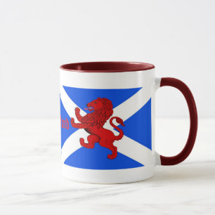 Taza El león desenfrenado de Escocia, bandera de Saint