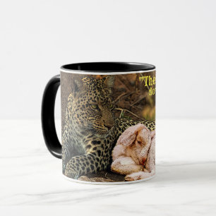 Taza "El leopardo morirá abajo con el niño " Isaías 11