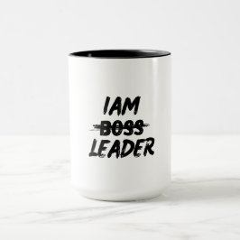Taza El líder de iam mug de personalización no es un ab