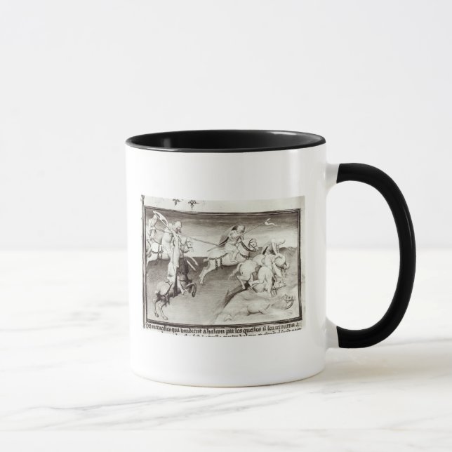 Taza El líder mongol, Hulagu, khan del Ilkhanate (Derecha)