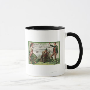 Taza El llevar del Sheetmusic verde