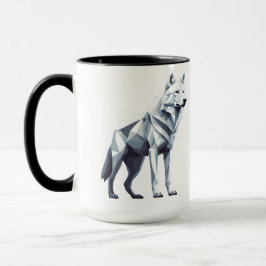 Taza El Lobo Blanco: Elegancia en geometría