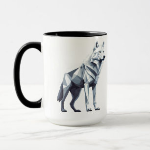 Taza El Lobo Blanco: Elegancia en geometría