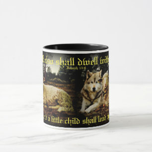 Taza "El lobo morará con el cordero" que coloca