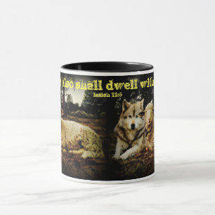 Taza "El lobo morará con el cordero" que coloca