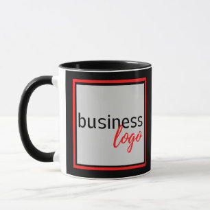 TAZA EL LOGO SLOGAN BLACK COFFEE MUG DE TU MARCA DE NEG