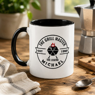 Taza El Maestro de la Parrilla Año Establecido Nombre L