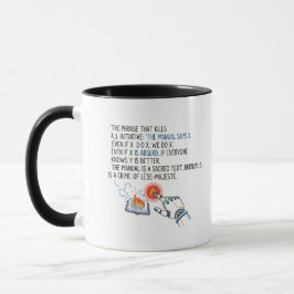 Taza El manual dice X Humor de oficina