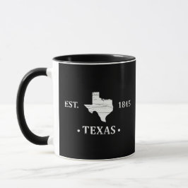 Taza El mapa de Texas muestra el estado de la estrella 