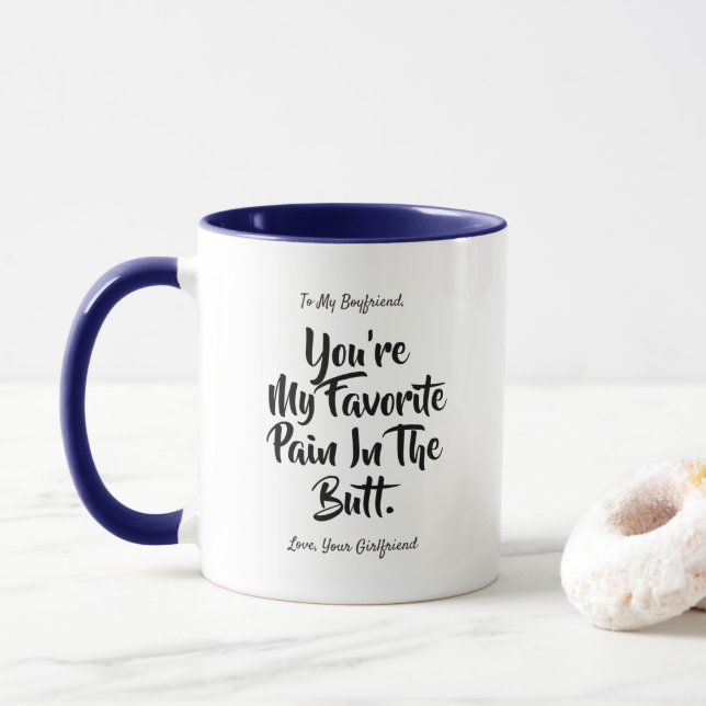 Taza El marido, citas divertidas del novio de la (Con donut)