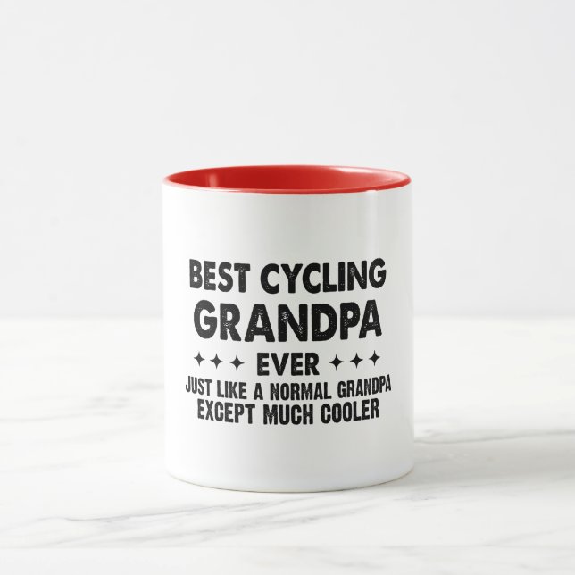 Taza El mejor abuelo de ciclismo del día del padre (Centro)