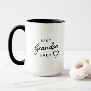 Taza El Mejor Abuelo Minimalista Negro y Blanco