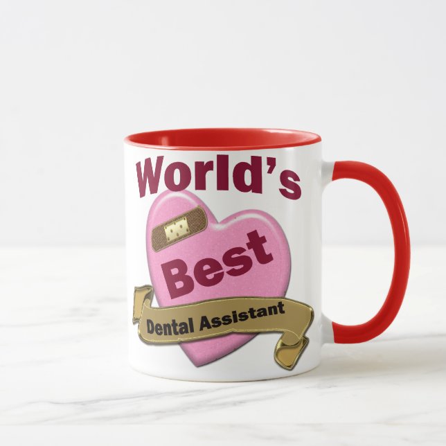 Taza El mejor ayudante de dentista del mundo (Derecha)