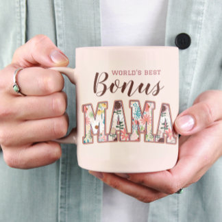 Taza El mejor bono del mundo, foto de mamá, Día de la M