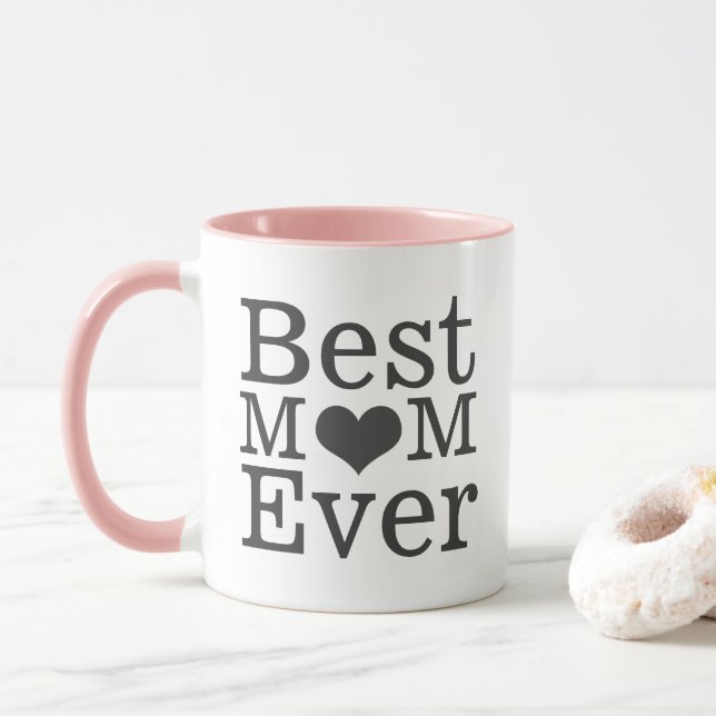 Taza El mejor corazón de la mamá nunca (Con donut)
