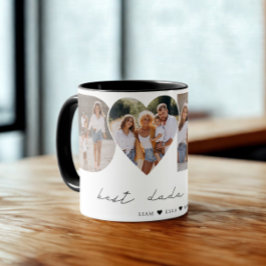 Taza El mejor Dada del Día del Primer Padre del Collage