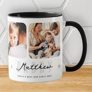 Taza El mejor día del padre moderno atlético de papá de