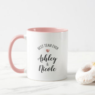 Taza EL MEJOR EQUIPO ALGUNA VEZ Personalizado Rosa de O