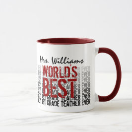 Taza El mejor nombre personalizado de profesor de prime