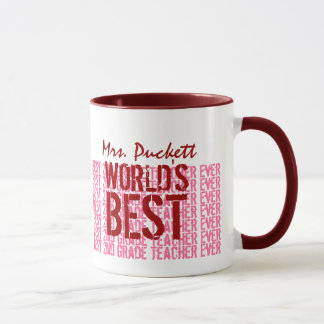 Taza El mejor nombre personalizado de profesor de segun