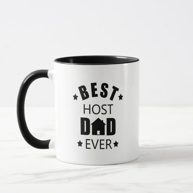 Taza El mejor padre anfitrión siempre feliz padre regal (Izquierda)