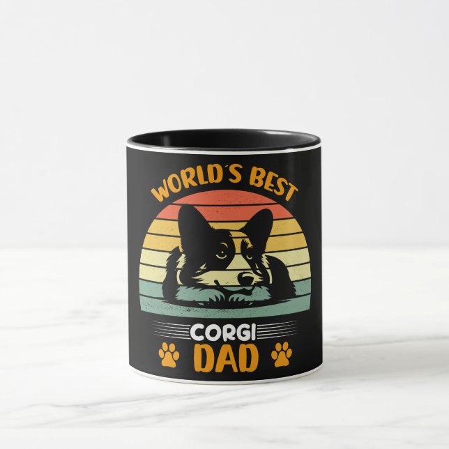 Taza El mejor padre de Corgi del mundo gracioso (Centro)