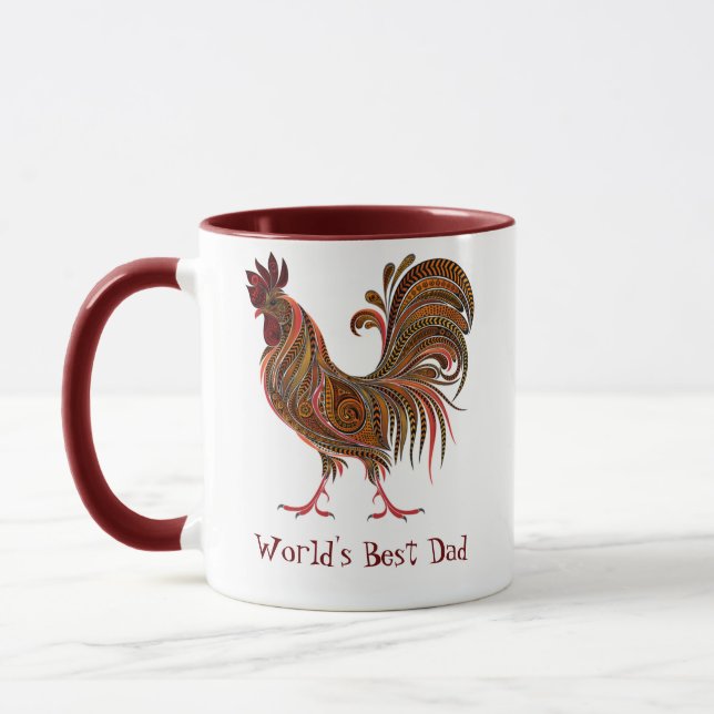 Taza El mejor padre del mundo de los gallos (Izquierda)